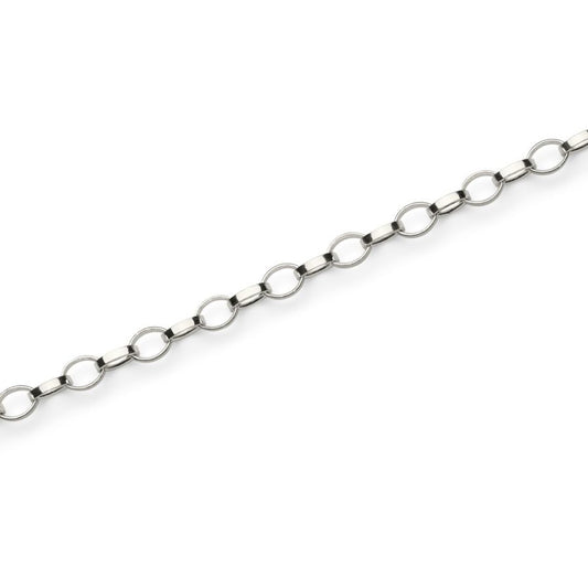 Collier ovaler Weitanker – Silber