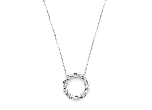 Collier mit umschlungen Kreis – Silber